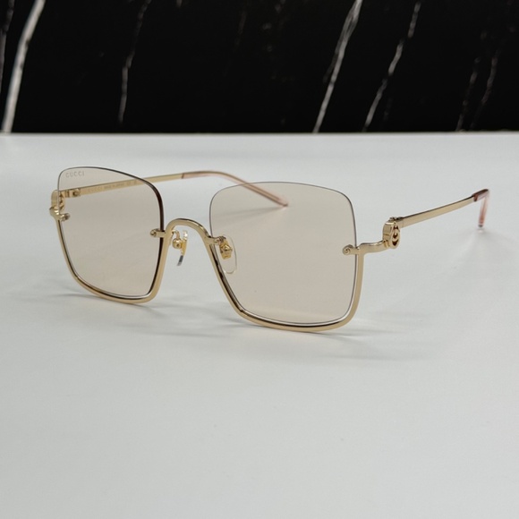 NEW GG1279S 004 GUCCI GOLD YELLOW SQUARE WOMEN GUCCI SUNGLASSES